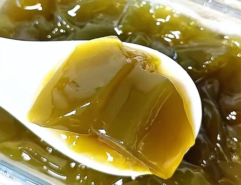 Rau câu sứa hồng topping