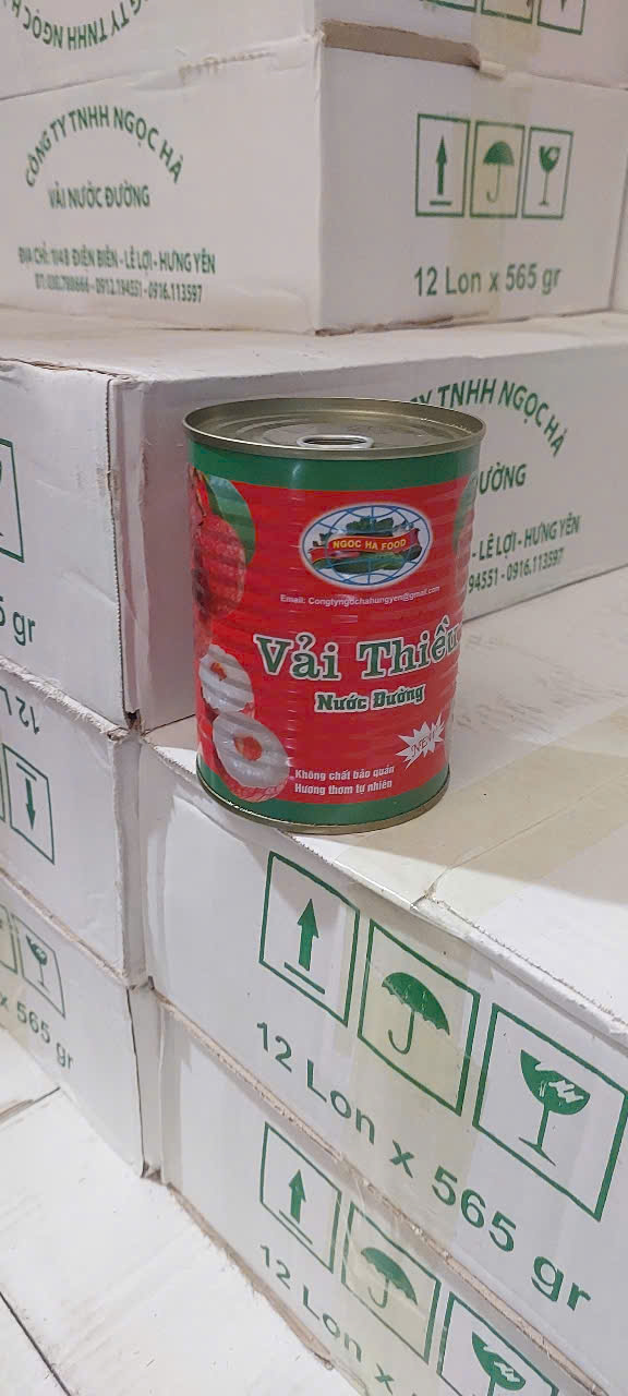 Vải thiều lon